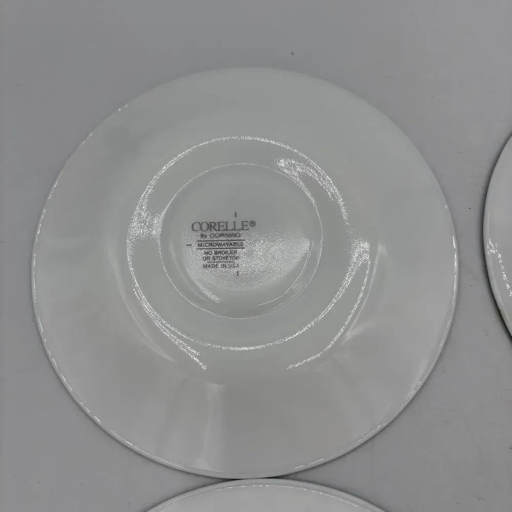 Vintage Corelle‎ Corning Saucer Plates Callaway Ivy Swirl Rim 6.25